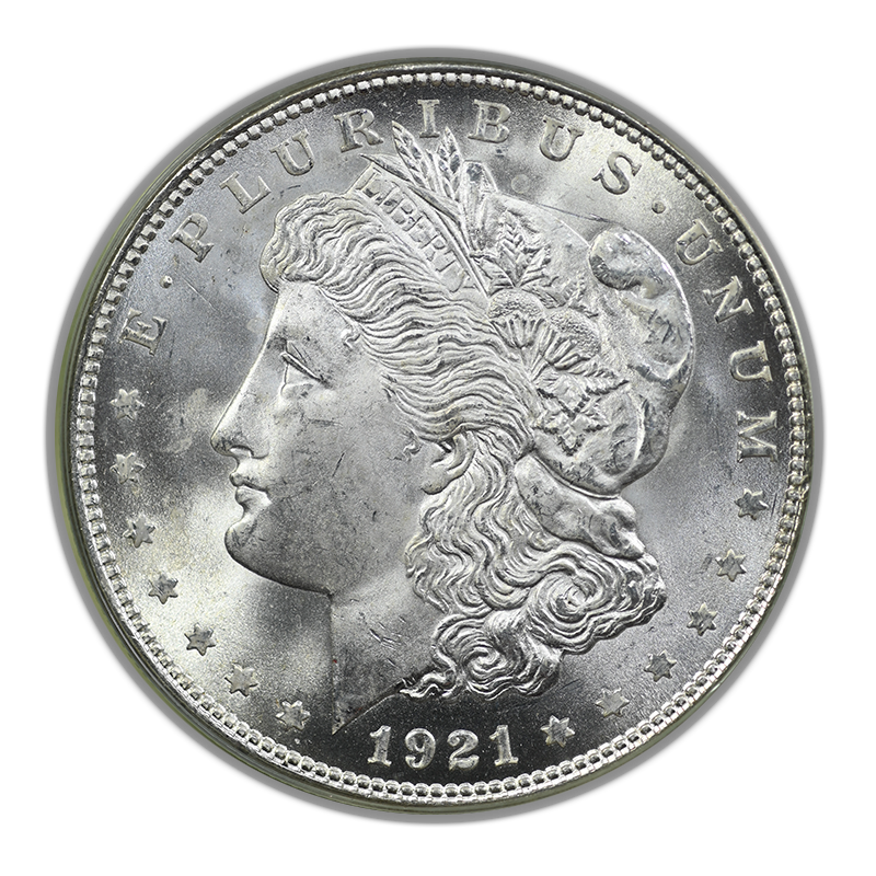 1921 Morgan Dollar $1 PCGS MS65 CAC OGH