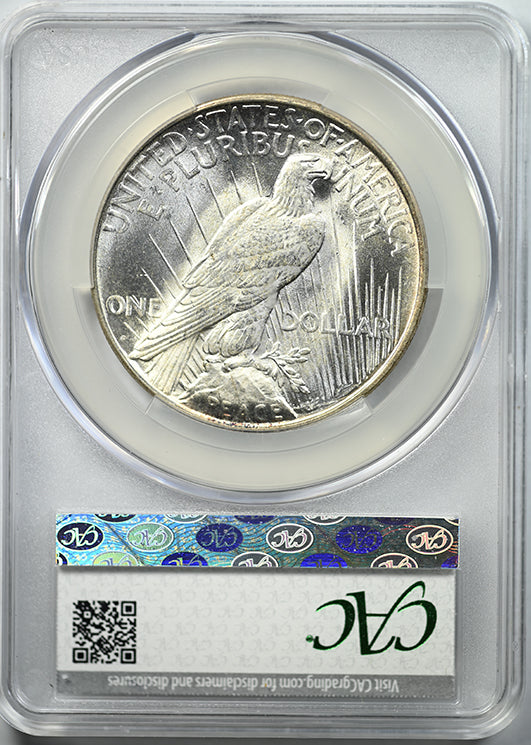 1922-D Peace Dollar $1 CAC MS65