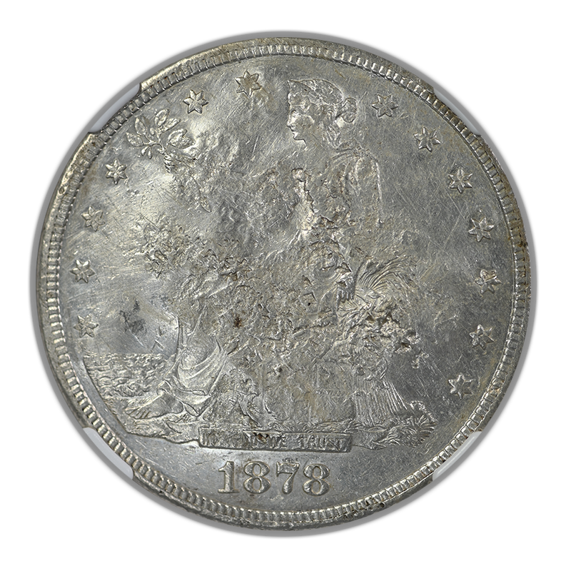 1878-S Trade Dollar T$1 NGC Fine Details - Chopmarked