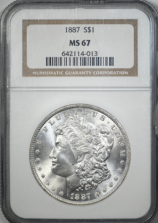 1887 Morgan Dollar $1 NGC MS67