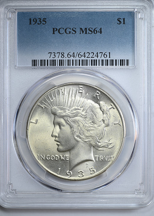 1935 Peace Dollar $1 PCGS MS64