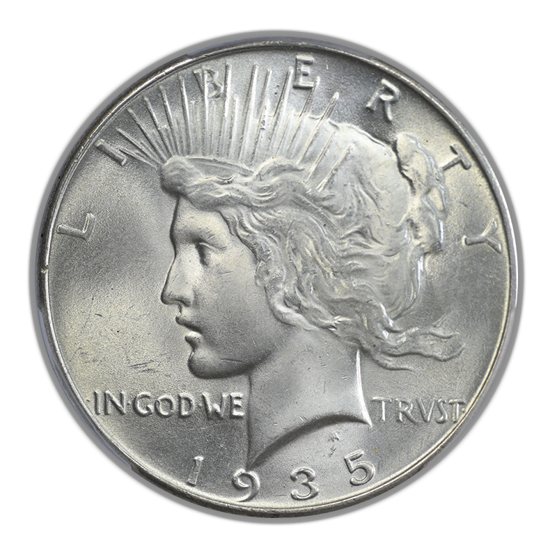 1935 Peace Dollar $1 PCGS MS64