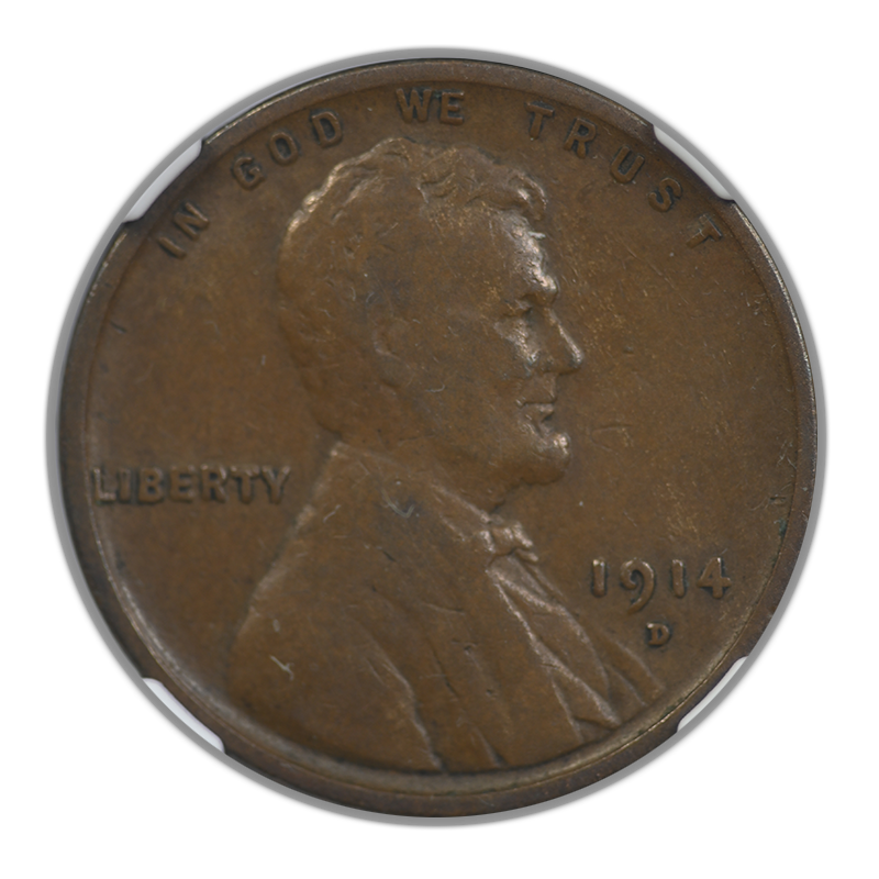 1914-D Lincoln Wheat Cent 1C NGC F15BN CAC