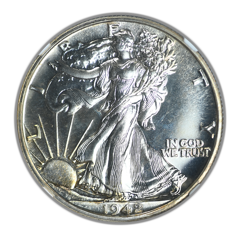 1942 Proof Walking Liberty Half Dollar 50C NGC PF66 CAC Obverse