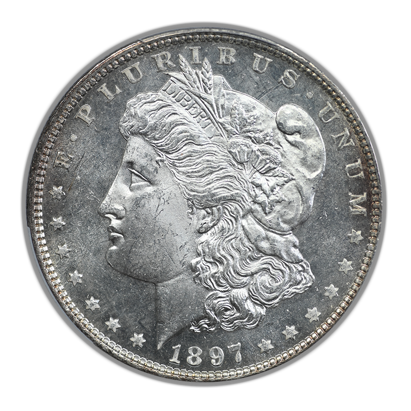 1897 Morgan Dollar $1 PCGS MS64PL - Prooflike
