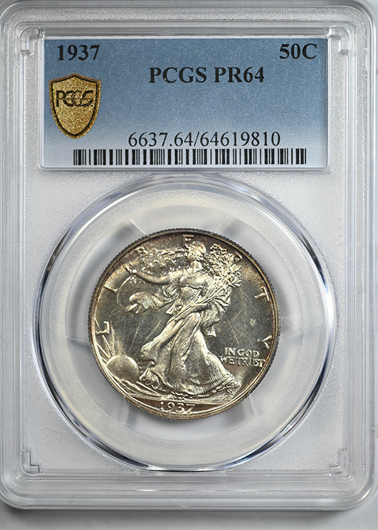 1937 Proof Walking Liberty Half Dollar 50C PCGS PR64