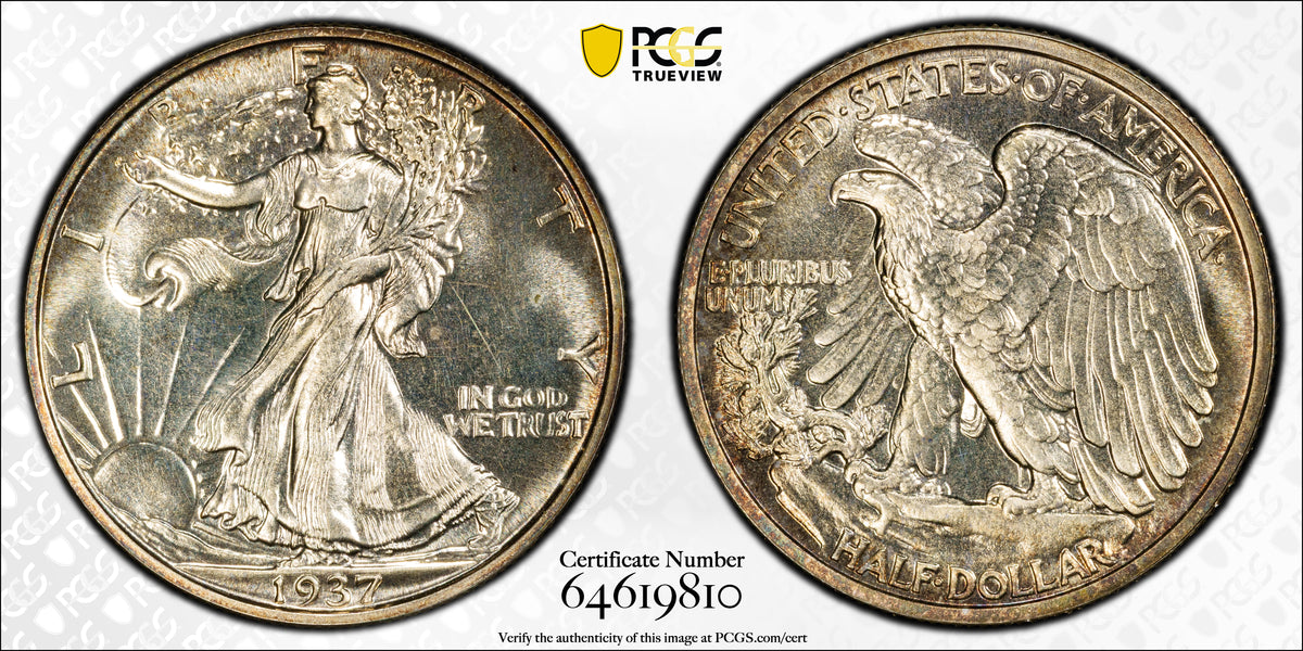 1937 Proof Walking Liberty Half Dollar 50C PCGS PR64