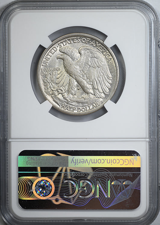 1917-D Walking Liberty Half Dollar 50C NGC AU55 - Obverse