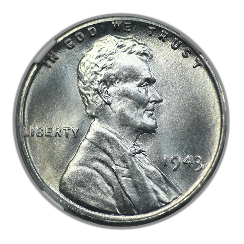 1943 Steel Lincoln Wheat Cent 1C NGC MS67+