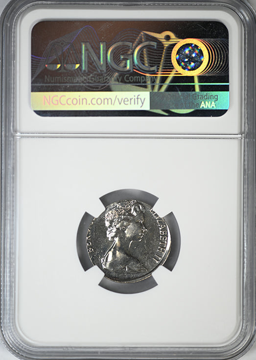 1985 Bermuda 5C Cents NGC Mint Error MS66 - Struck on Foreign Planchet