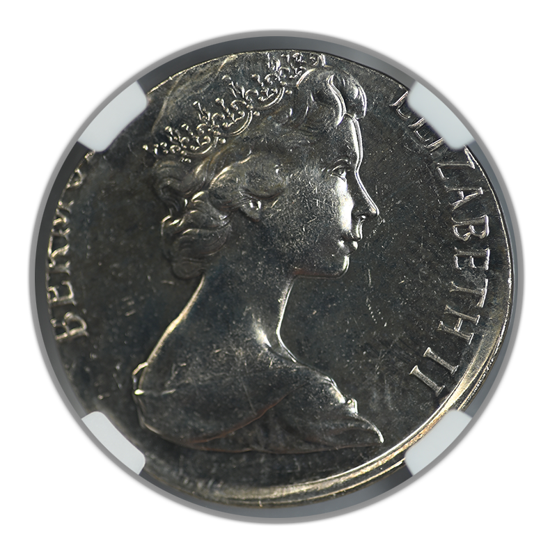 1985 Bermuda 5C Cents NGC Mint Error MS66 - Struck on Foreign Planchet