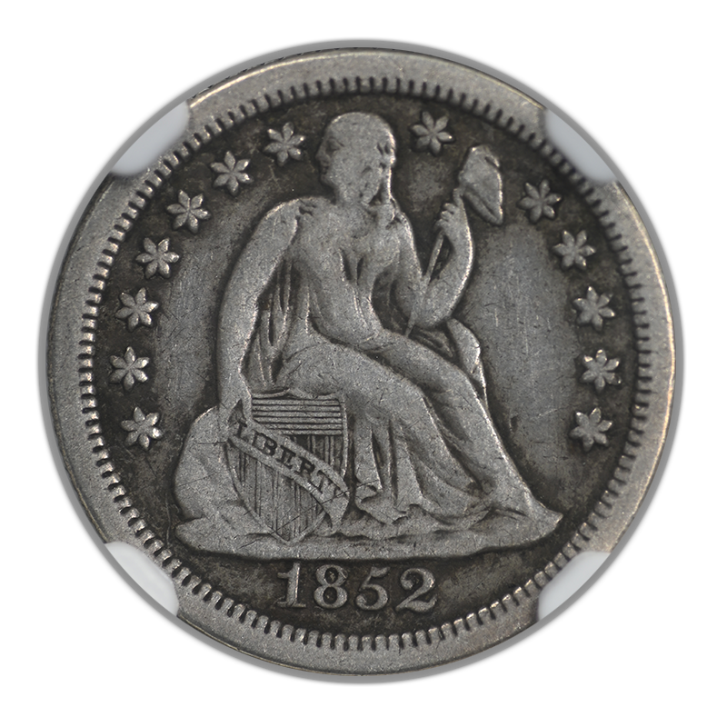 1852-O Liberty Seated Dime 10C NGC VF20