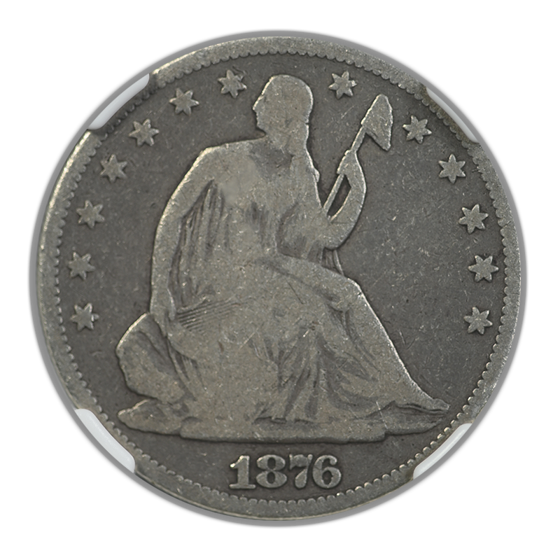 1876 Liberty Seated Half Dollar 50C NGC VG8