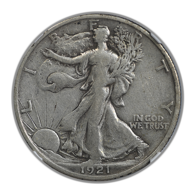 1921-S Walking Liberty Half Dollar 50C NGC VF25 Obverse