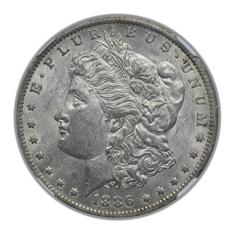 1886-O Morgan Dollar $1 NGC AU55 Obverse