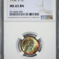 1952-S Lincoln Wheat Cent 1C NGC MS65BN - AWESOME TONING! Obverse Slab