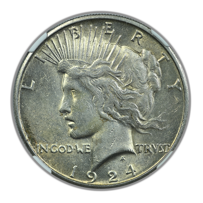 1924-S Peace Dollar $1 NGC AU55 Obverse