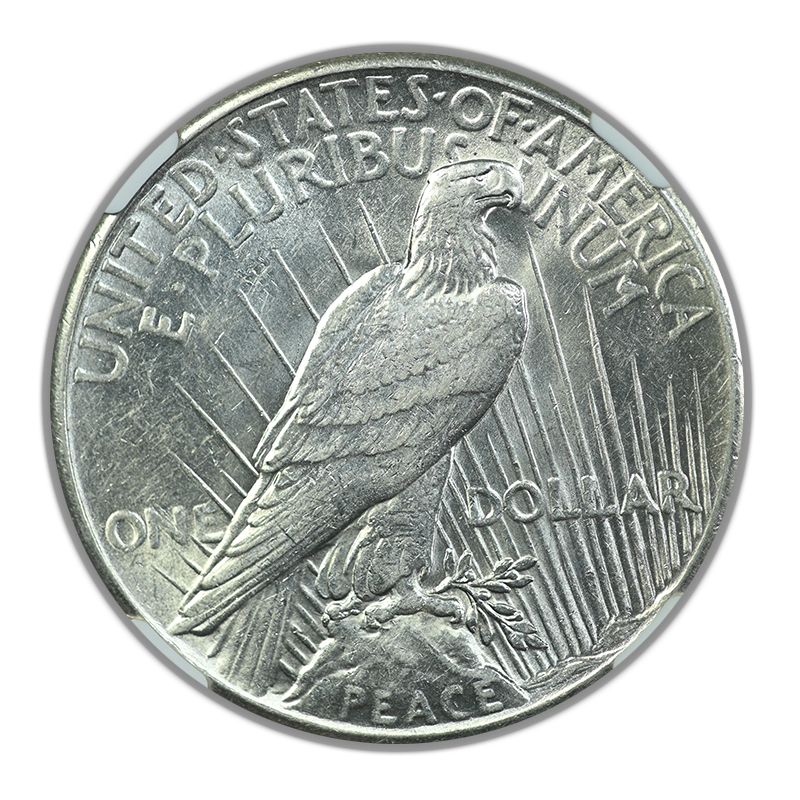 1928 Peace Dollar $1 NGC AU55 Reverse