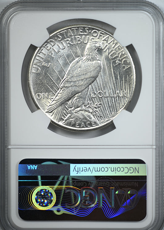1928 Peace Dollar $1 NGC AU55 Reverse Slab