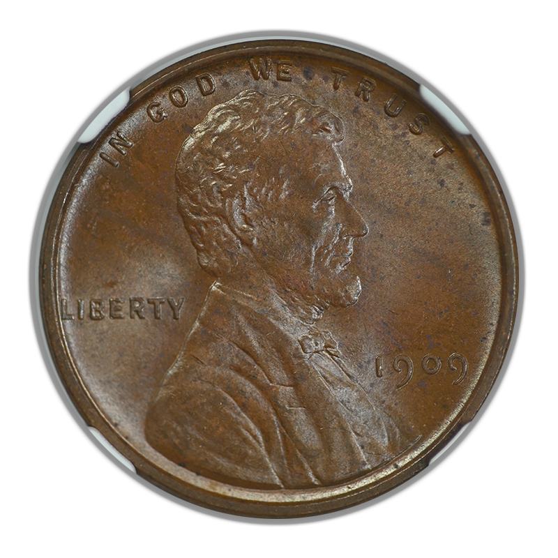 1909 VDB Lincoln Wheat Cent 1C NGC MS65BN Obverse
