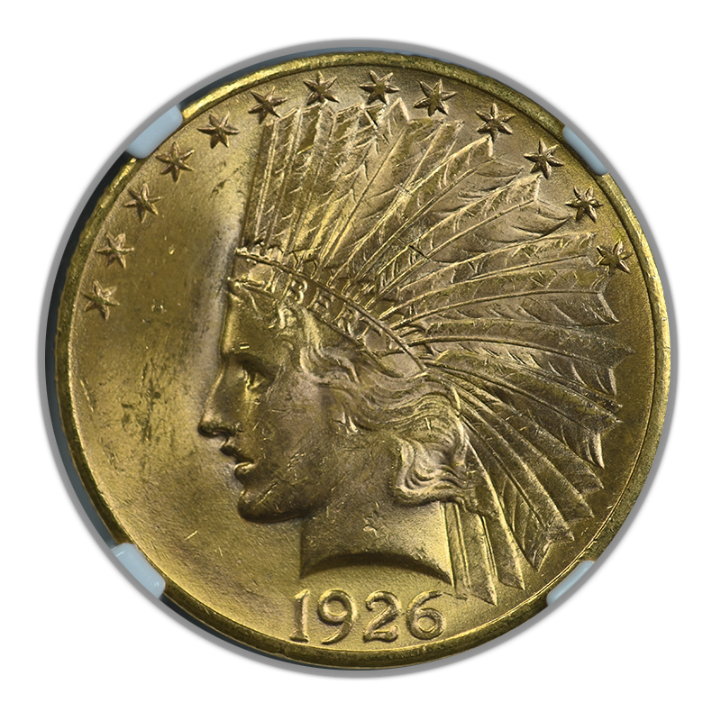 1926 Indian Head Gold Eagle $10 NGC MS63 Obverse