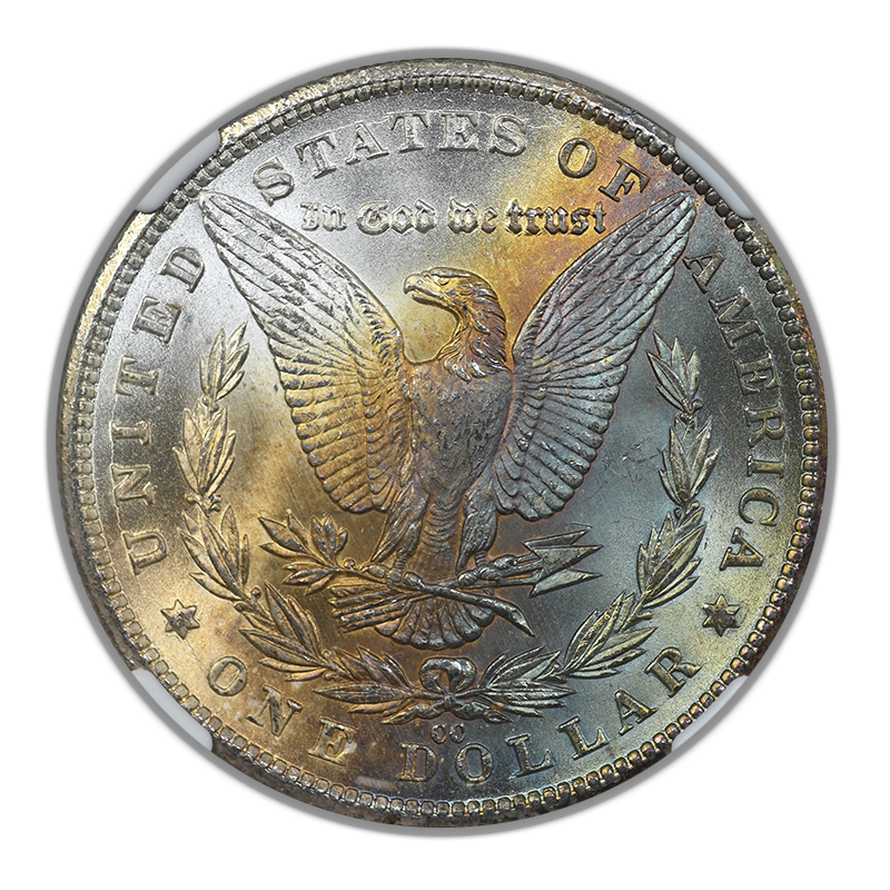 1881-CC Morgan Dollar $1 NGC MS62 - TONED! Reverse