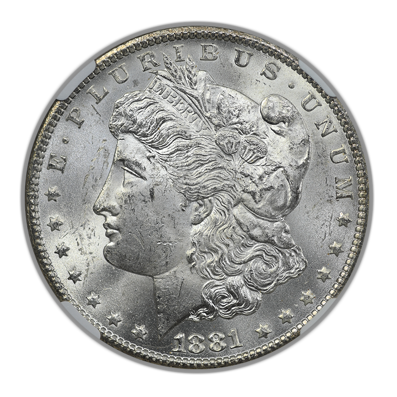 1881-CC Morgan Dollar $1 NGC MS62 - TONED! Obverse