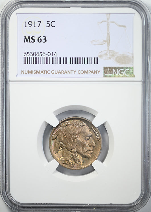 1917 Buffalo Nickel 5C NGC MS63