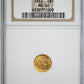 1852 Type 1 Liberty Head Gold Dollar G$1 NGC MS62