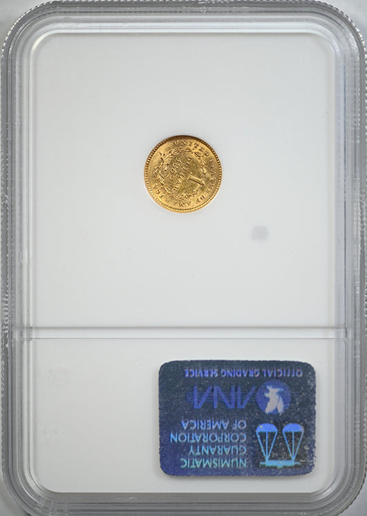 1852 Type 1 Liberty Head Gold Dollar G$1 NGC MS62