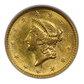 1852 Type 1 Liberty Head Gold Dollar G$1 NGC MS62