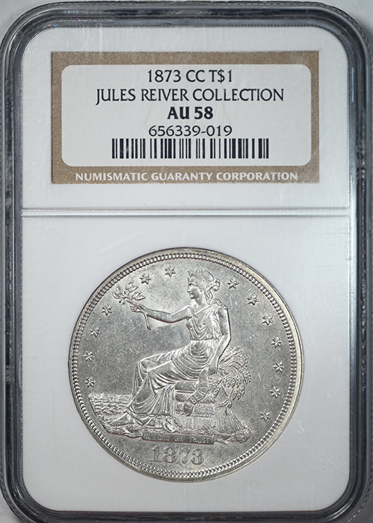 1873-CC Trade Dollar T$1 NGC AU58