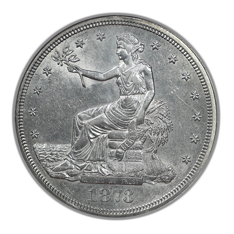 1873-CC Trade Dollar T$1 NGC AU58