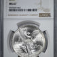 1985-Mo Mexico Silver Libertad 1 Onza NGC MS67