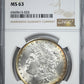 1899-O Morgan Dollar $1 NGC MS63 - REVERSE TONED!