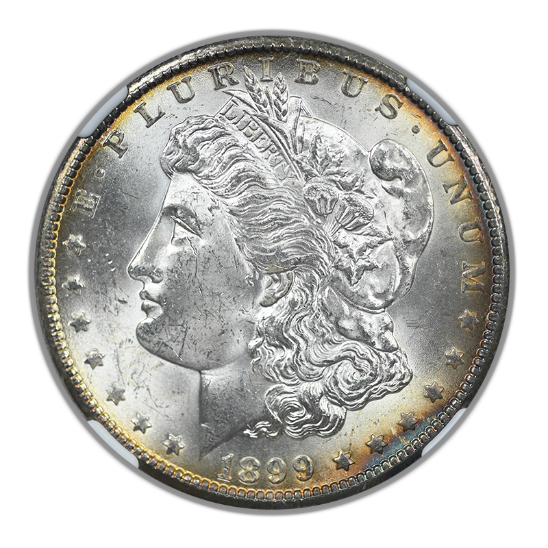 1899-O Morgan Dollar $1 NGC MS63 - REVERSE TONED!