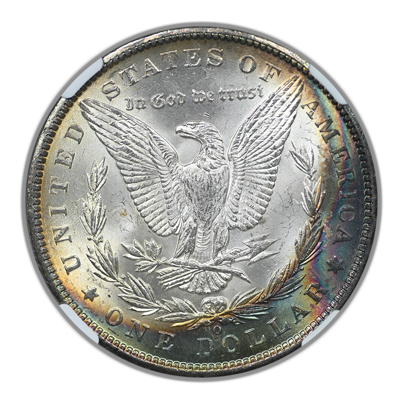 1899-O Morgan Dollar $1 NGC MS63 - REVERSE TONED!
