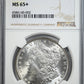 1886 Morgan Dollar $1 NGC MS65+
