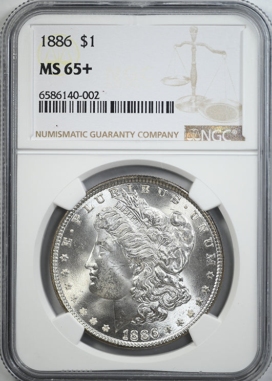 1886 Morgan Dollar $1 NGC MS65+