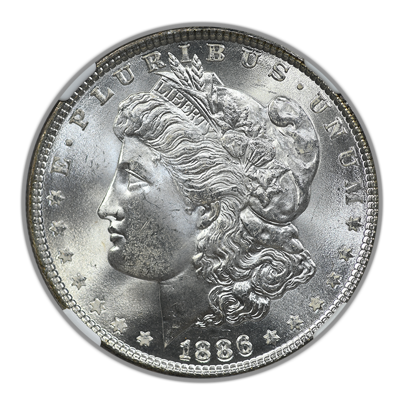 1886 Morgan Dollar $1 NGC MS65+
