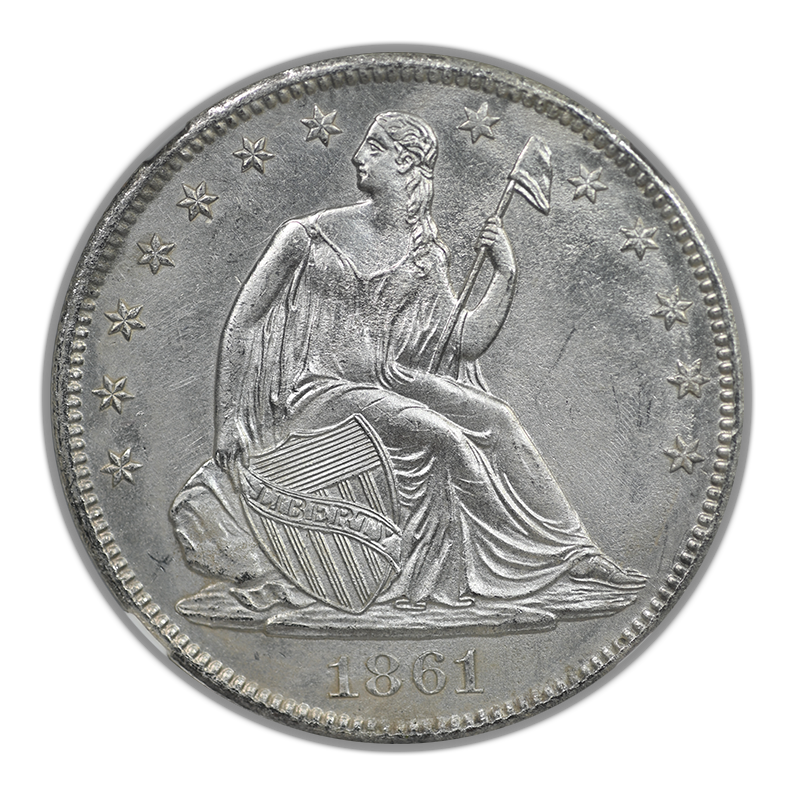 1861-O Liberty Seated Half Dollar 50C NGC Shipwreck Effect SS Republic