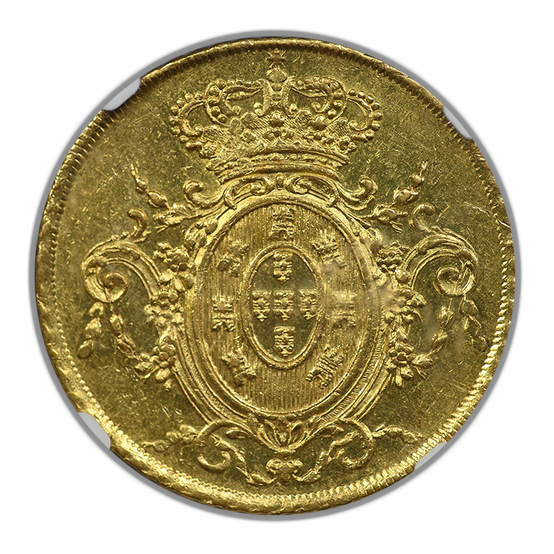 1807 R Brazil Gold 6400R Reis NGC AU58