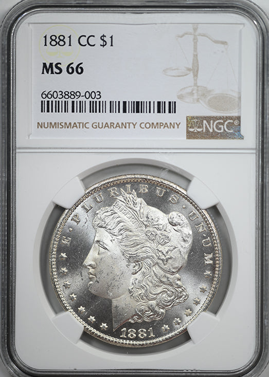 1881-CC Morgan Dollar $1 NGC MS66