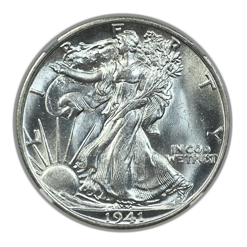 1941-S Walking Liberty Half Dollar 50C NGC MS66