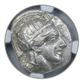 c.440-404 BC Attica, Athens AR Tetradrachm Athenian Owl NGC Ancients Choice AU