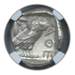 c.440-404 BC Attica, Athens AR Tetradrachm Athenian Owl NGC Ancients Choice AU