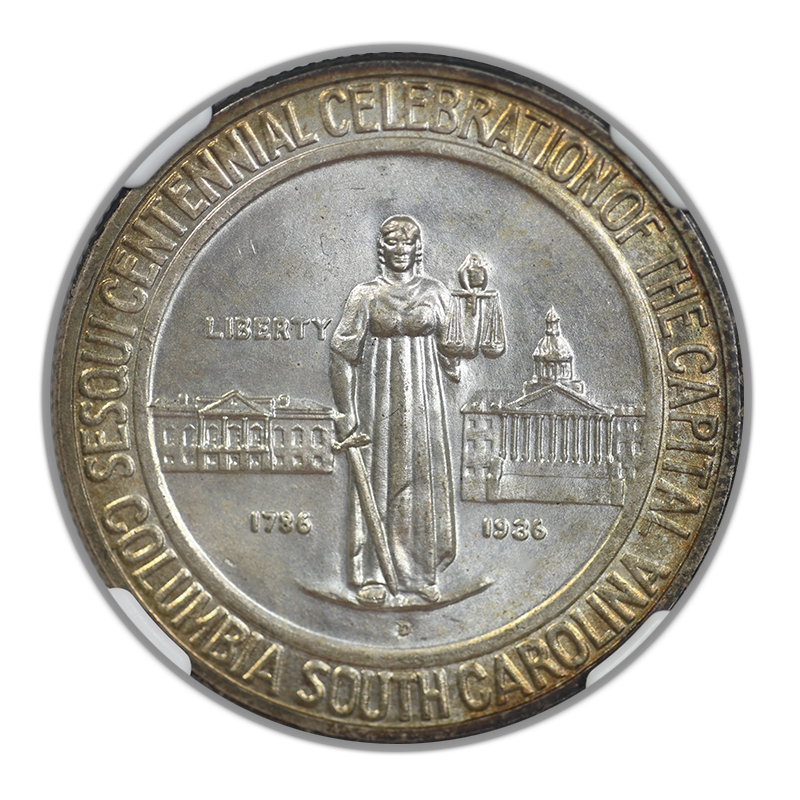 1936-D Columbia Classic Commemorative Half Dollar 50C NGC MS67+