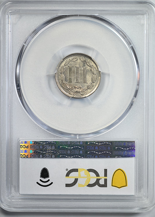1867 Three Cent Nickel Piece 3CN PCGS MS64 CAC