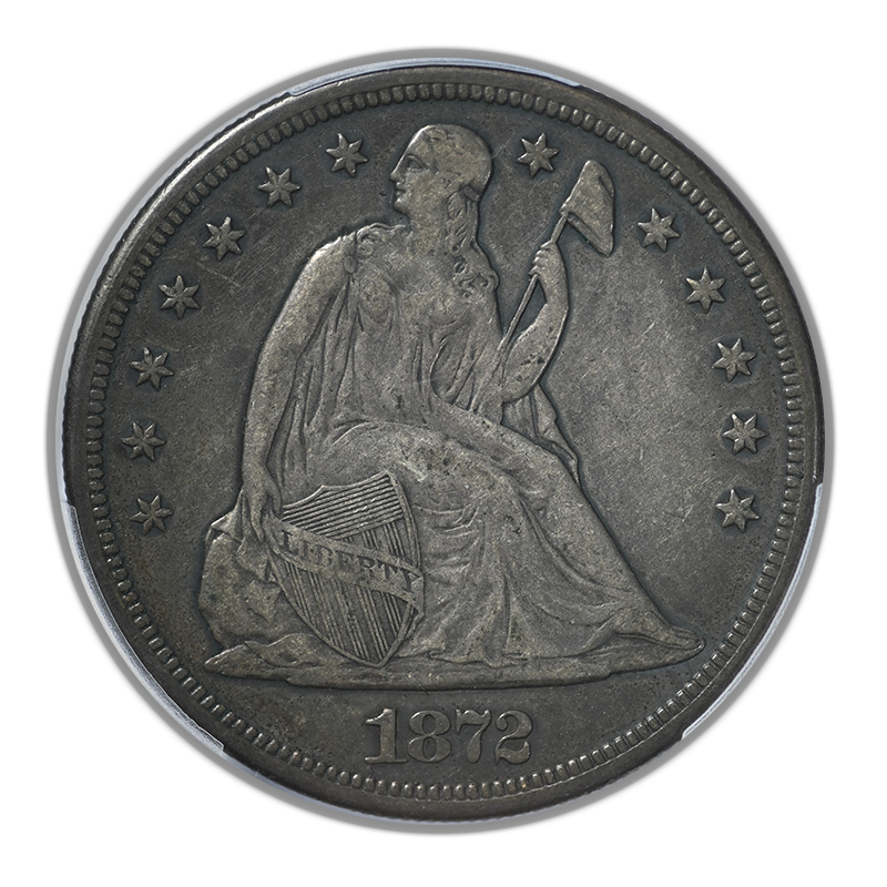 1872-S Liberty Seated Dollar $1 PCGS VF30