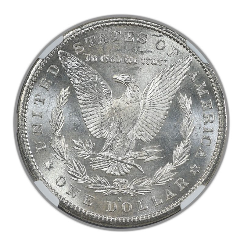 1880-S Morgan Dollar $1 NGC MS67+ Reverse